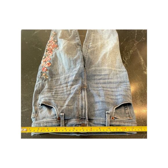 Abercrombie & Fitch Simone Hi-rise Ankle embroidered BOHO jean 29 8R - Picture 6 of 8